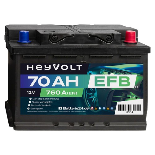 Heyvolt 70ah 12v 760a efb - 70ah, 760a/en